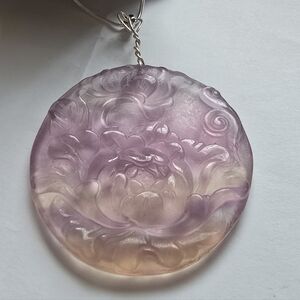 Flourite Floral Pendant Necklace